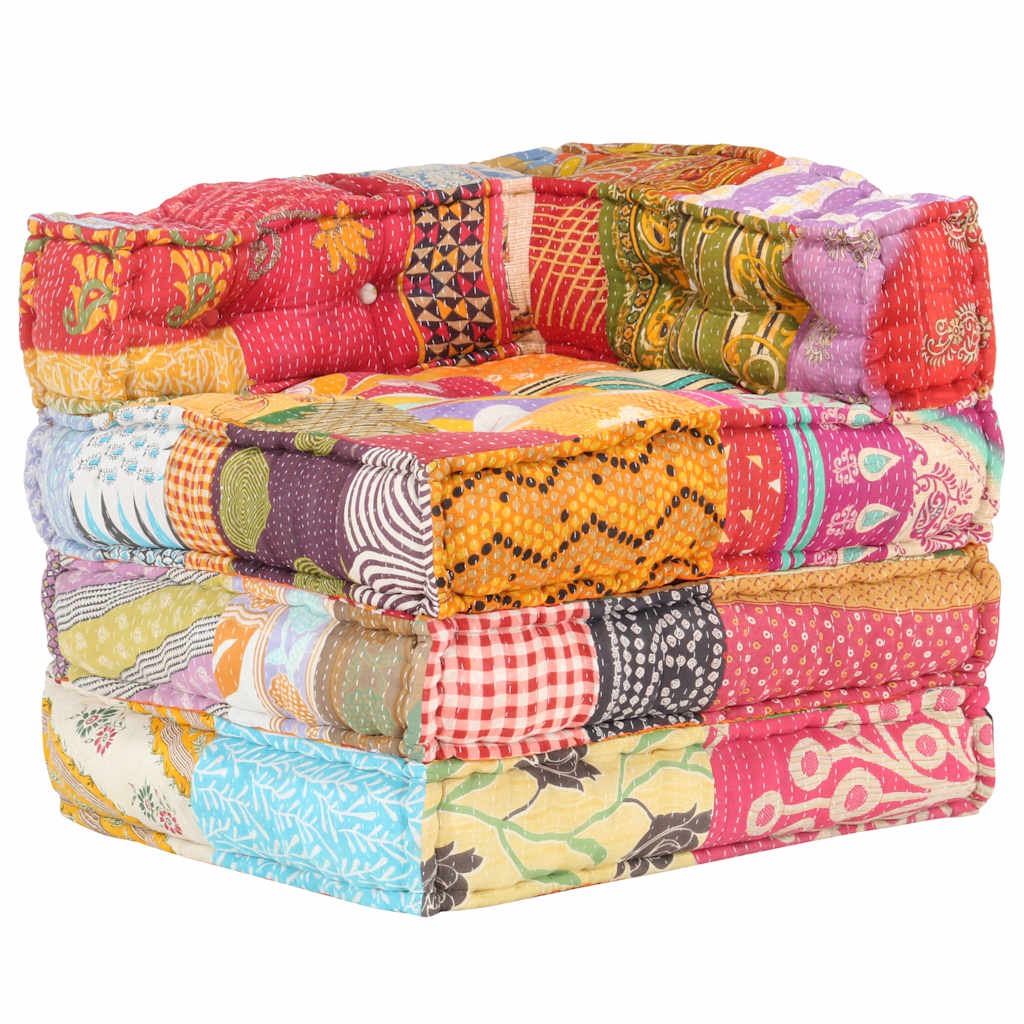 8719883867328_a_en_hd_1 vidaXL Modular Pouffe Patchwork Fabric - Image 1