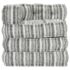 vidaXL Modular Pouffe Grey Stripe Fabric - Image 2