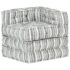 vidaXL Modular Pouffe Grey Stripe Fabric - Image 5