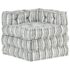 vidaXL Modular Pouffe Grey Stripe Fabric - Image 6