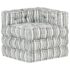 vidaXL Modular Pouffe Grey Stripe Fabric - Image 7