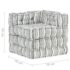 vidaXL Modular Pouffe Grey Stripe Fabric - Image 9