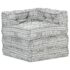 vidaXL Modular Pouffe Light Grey Fabric - Image 6