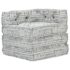 vidaXL Modular Pouffe Light Grey Fabric - Image 7