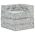 vidaXL Modular Pouffe Light Grey Fabric - Image 8