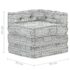 vidaXL Modular Pouffe Light Grey Fabric - Image 9