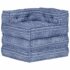 vidaXL Modular Pouffe Indigo Fabric - Image 9
