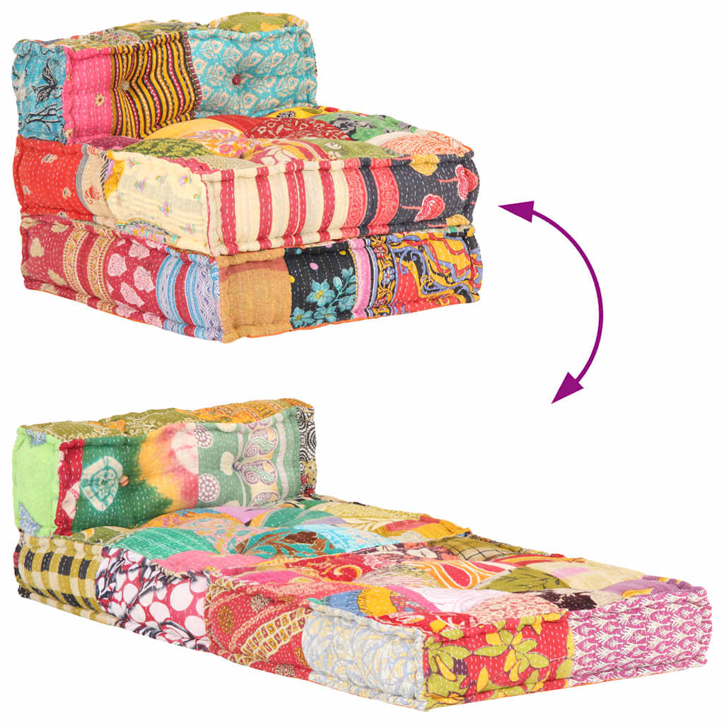 8719883867373_g_en_hd_7 vidaXL Modular Pouffe Patchwork Fabric - Image 8