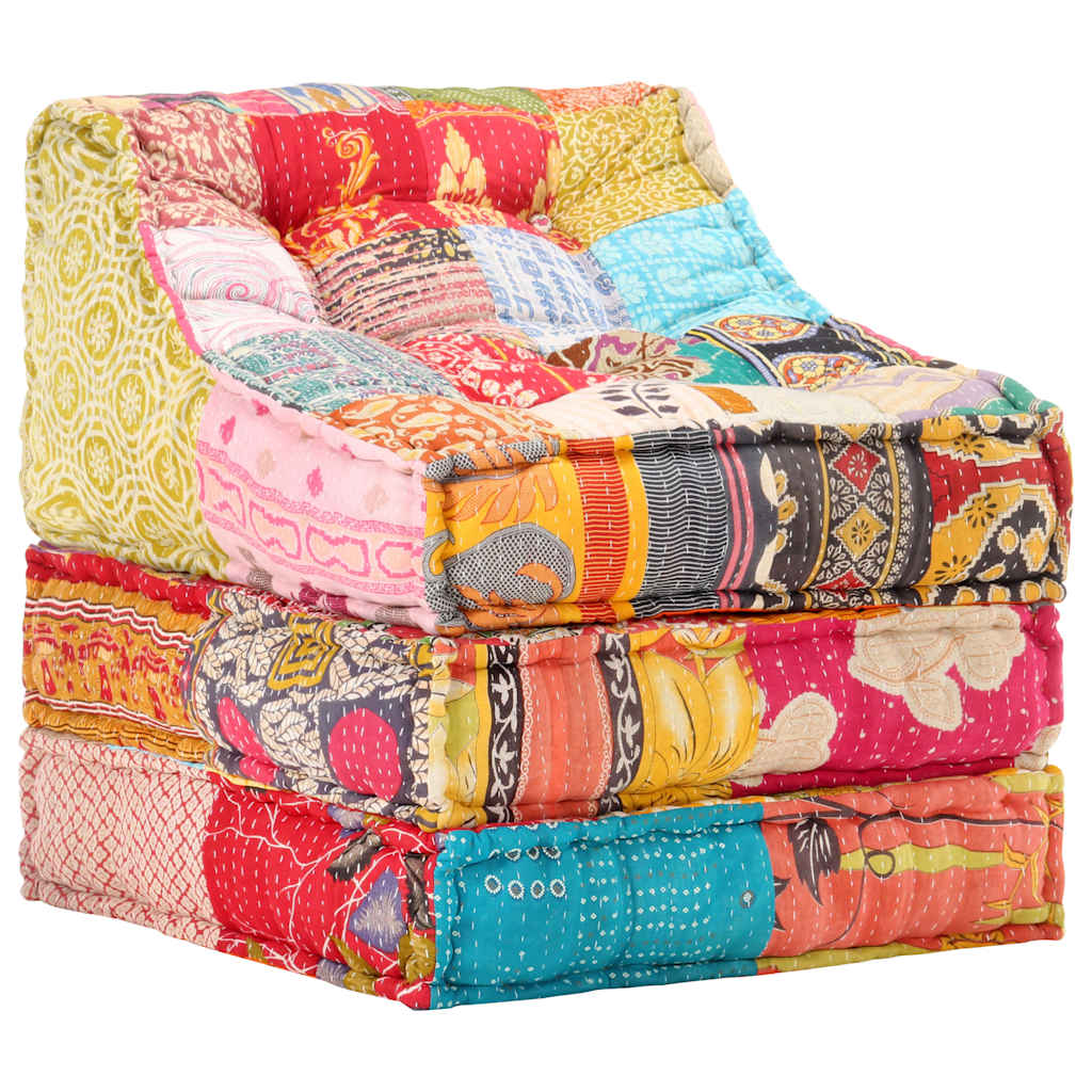 8719883867472_a_en_hd_1 vidaXL Modular Pouffe Patchwork Fabric - Image 1