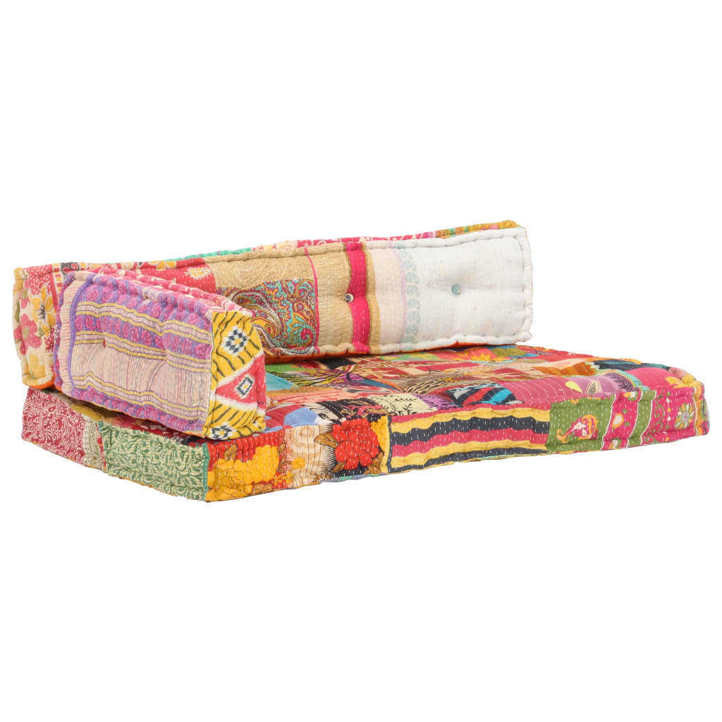 8719883867571_a_en_hd_1 vidaXL Pallet Sofa Cushion Multicolour Fabric Patchwork - Image 1