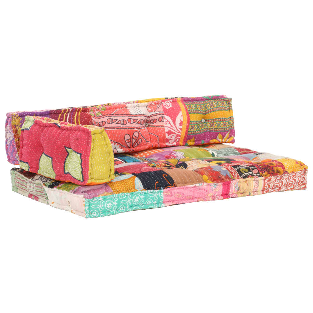 8719883867571_g_en_hd_5 vidaXL Pallet Sofa Cushion Multicolour Fabric Patchwork - Image 6