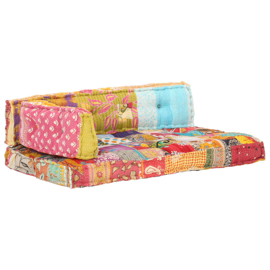 8719883867571_g_en_hd_6 vidaXL Pallet Sofa Cushion Multicolour Fabric Patchwork - Image 7