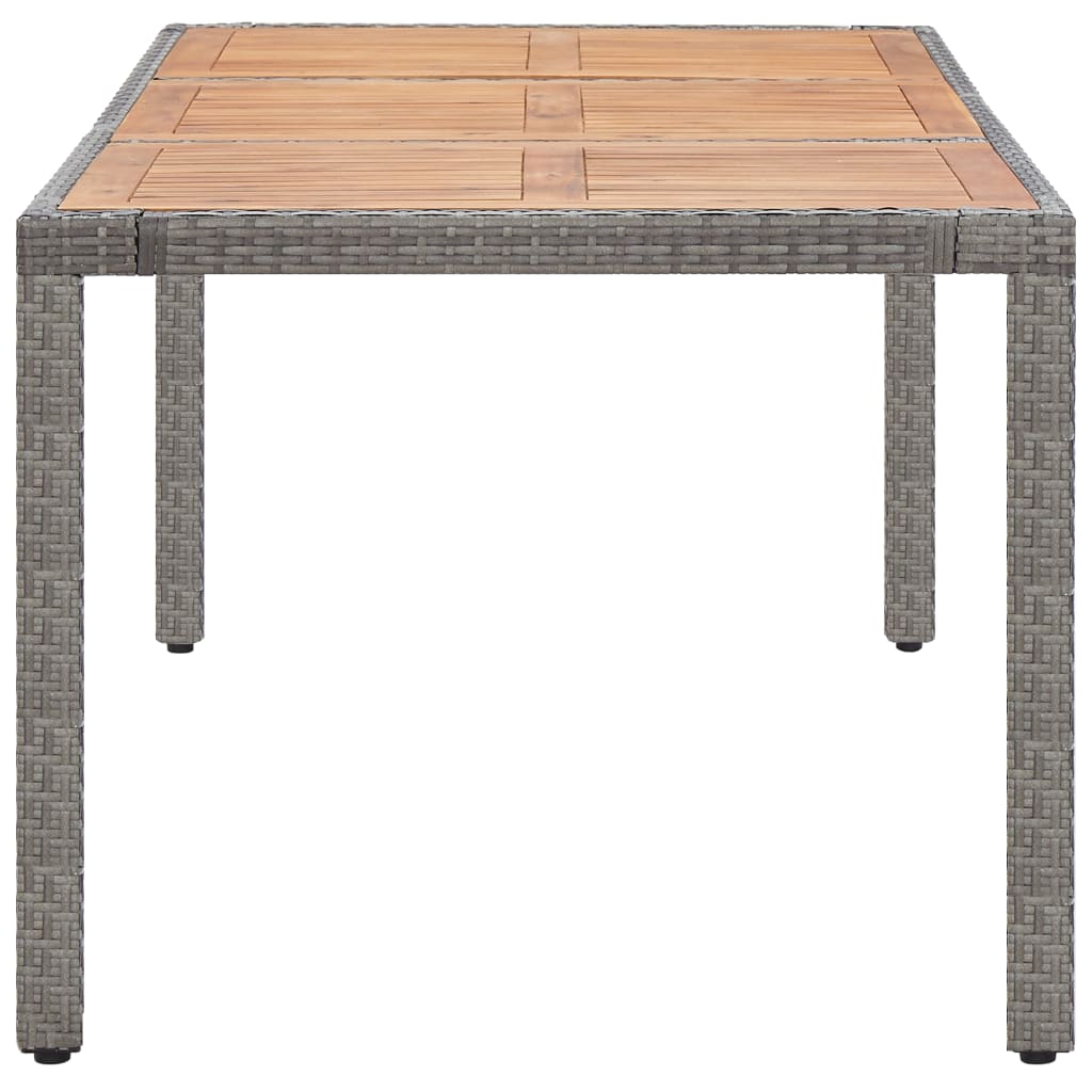 8719883867762_g_en_hd_2 vidaXL Garden Table Grey 190x90x75 cm Poly Rattan and Solid Acacia Wood - Image 3