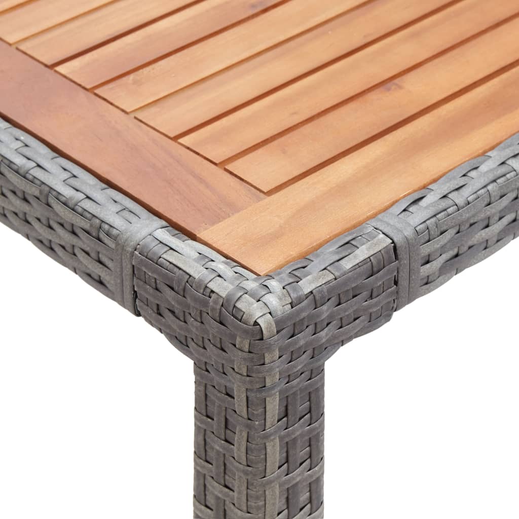 8719883867762_g_en_hd_4 vidaXL Garden Table Grey 190x90x75 cm Poly Rattan and Solid Acacia Wood - Image 5