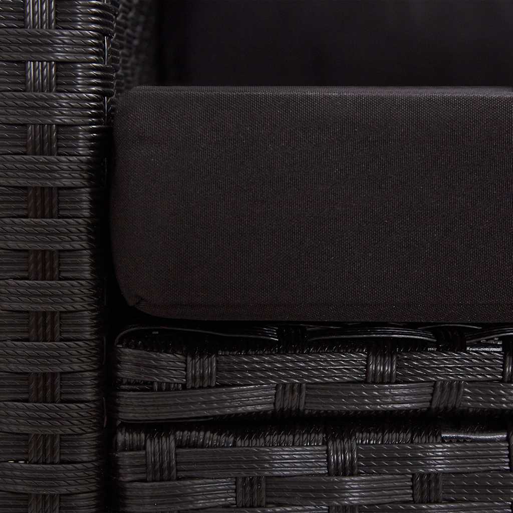 8719883868004_g_en_hd_4 vidaXL 2-Seater Garden Sofa with Cushions Black 124 cm Poly Rattan - Image 6