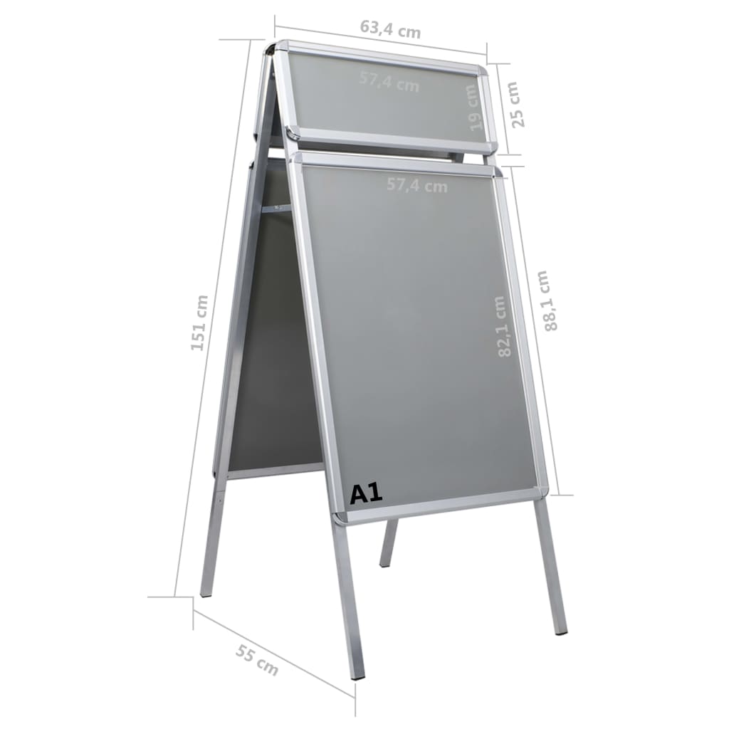 8719883868035_g_en_hd_7 vidaXL A1 Customer Stopper Poster Stand with Header Aluminium - Image 8