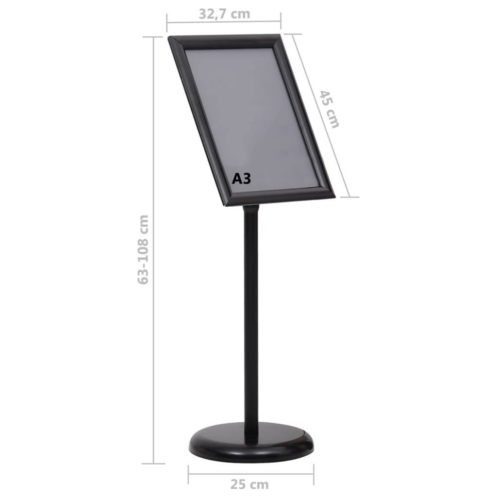 8719883868073_g_en_hd_10 vidaXL A3 Pedestal Poster Stand Black Aluminium Alloy - Image 11