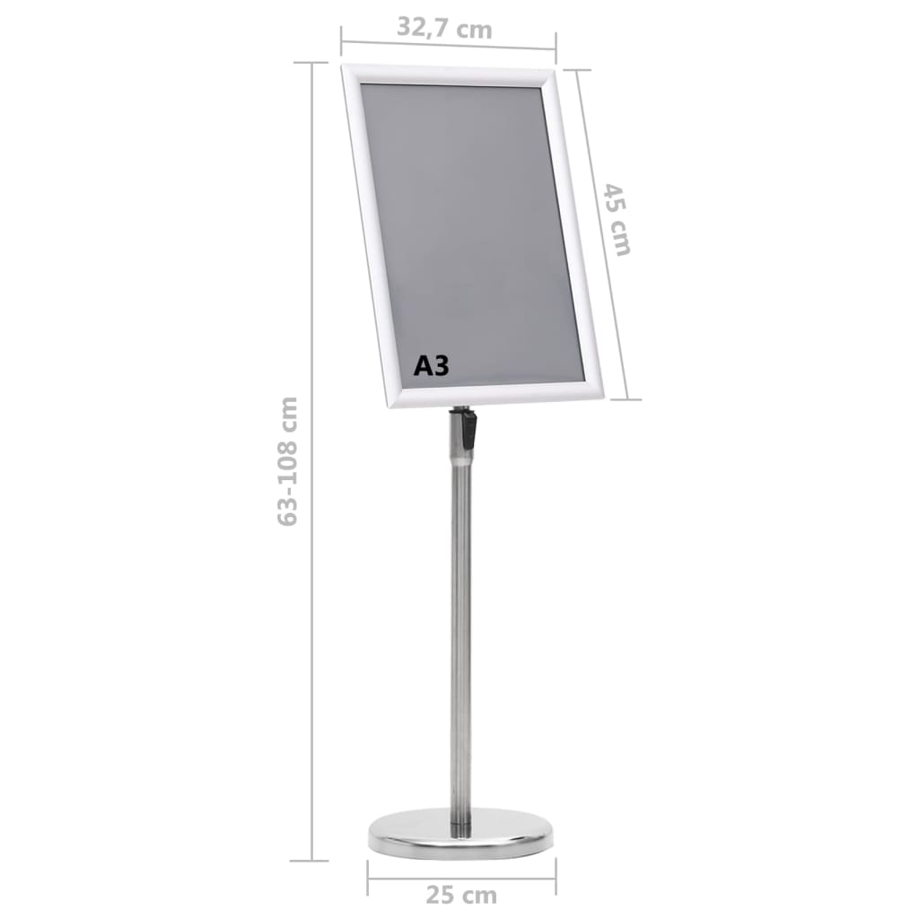 8719883868080_g_en_hd_10 vidaXL A3 Pedestal Poster Stand Silver Aluminium Alloy - Image 11