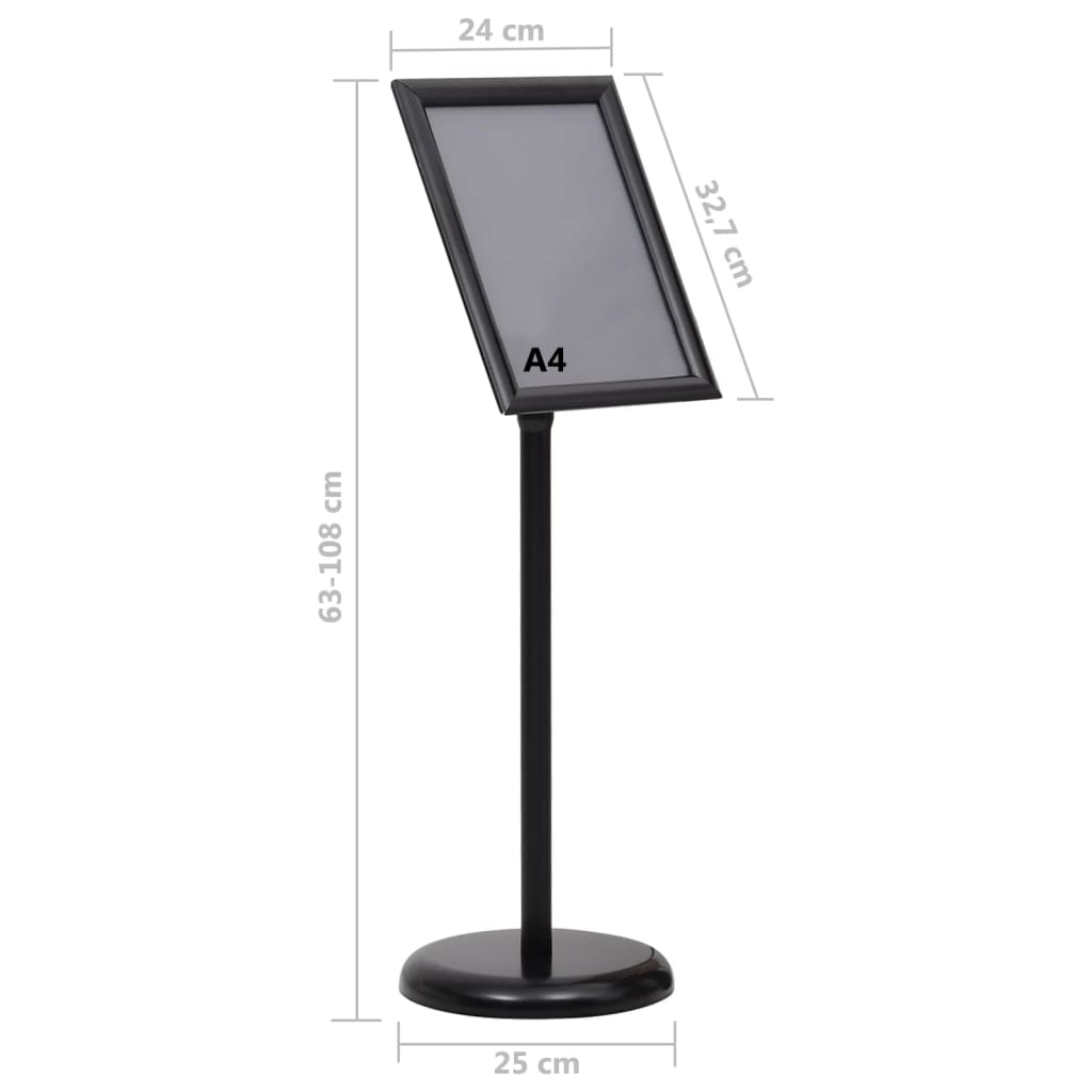 8719883868097_g_en_hd_10 vidaXL A4 Pedestal Poster Stand Black Aluminium Alloy - Image 11
