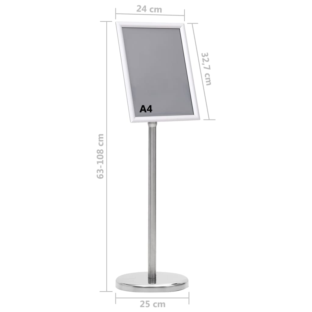 8719883868103_g_en_hd_10 vidaXL A4 Pedestal Poster Stand Silver Aluminium Alloy - Image 11