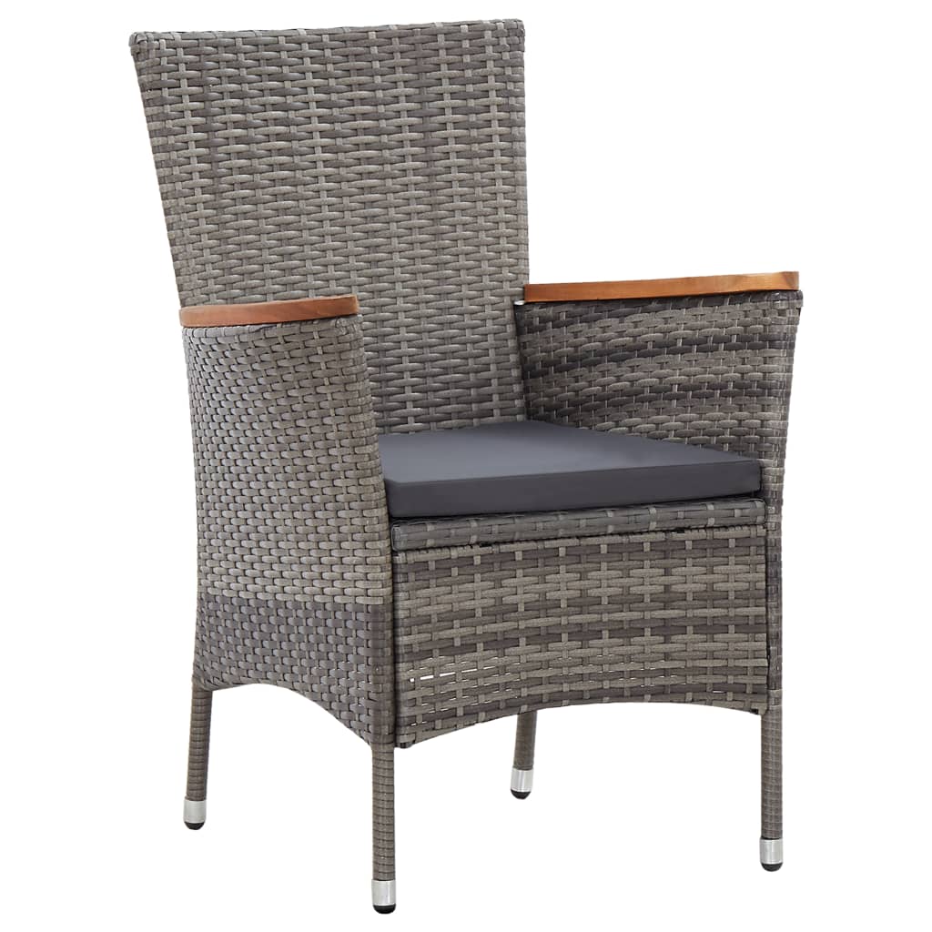 8719883868202_g_en_hd_5 vidaXL 9 Piece Garden Dining Set with Cushions Poly Rattan Grey - Image 6