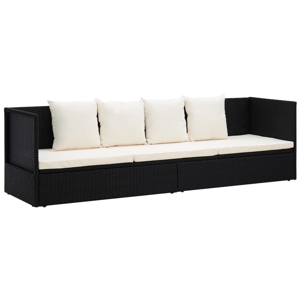 8719883868608_a_en_hd_1 vidaXL Garden Bed with Cushion & Pillows Poly Rattan Black - Image 2