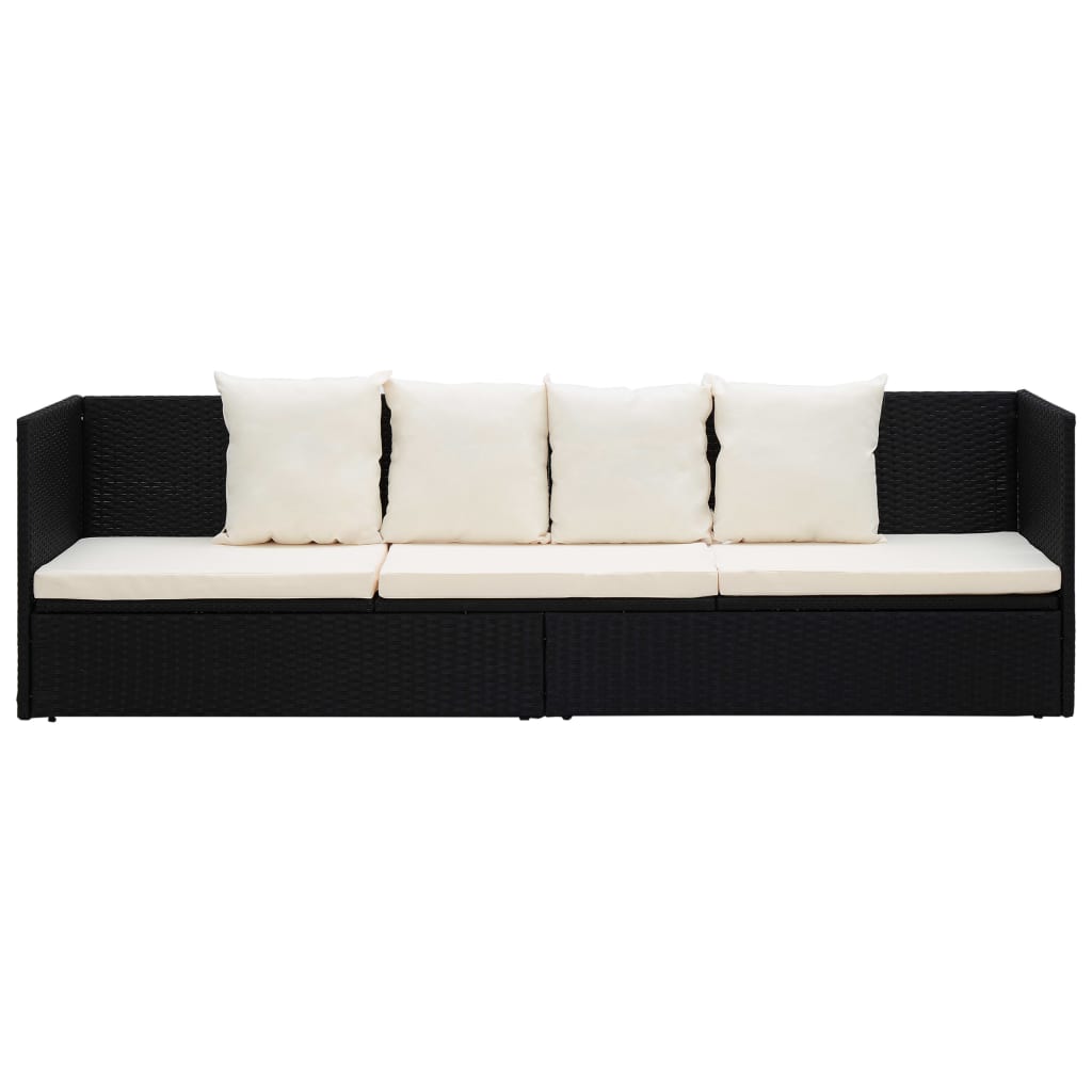8719883868608_g_en_hd_4 vidaXL Garden Bed with Cushion & Pillows Poly Rattan Black - Image 6
