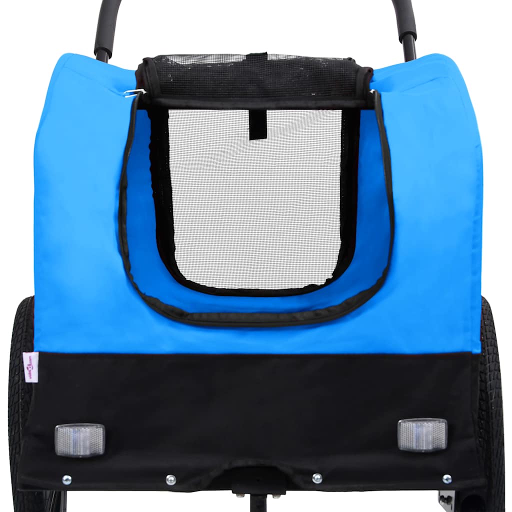 8719883868820_g_en_hd_5 vidaXL 2-in-1 Pet Bike Trailer and Jogging Stroller Blue and Black - Image 6
