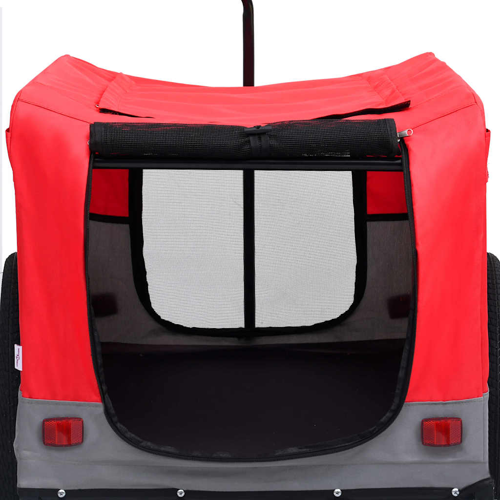 8719883868844_g_en_hd_6 vidaXL 2-in-1 Pet Bike Trailer and Jogging Stroller Red and Grey - Image 7