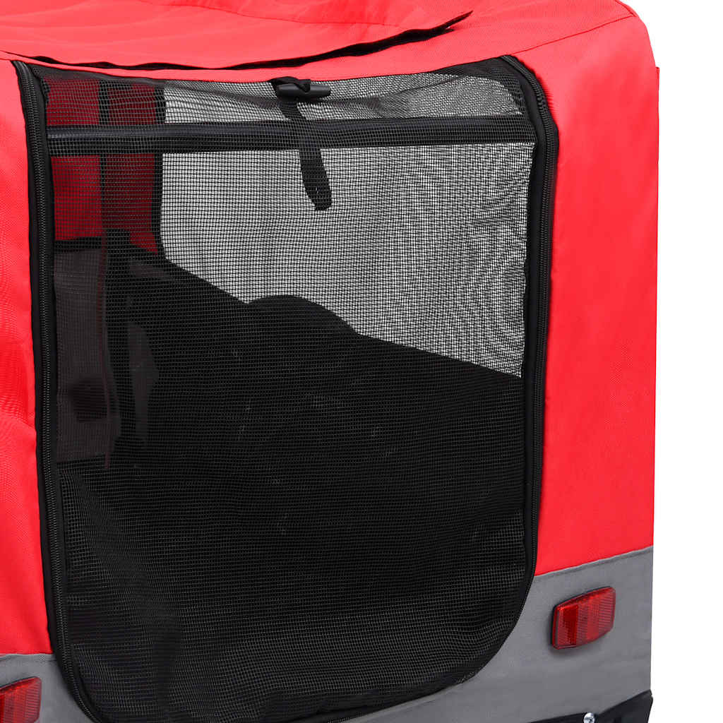 8719883868844_g_en_hd_7 vidaXL 2-in-1 Pet Bike Trailer and Jogging Stroller Red and Grey - Image 8