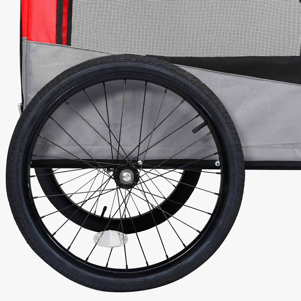 8719883868844_g_en_hd_9 vidaXL 2-in-1 Pet Bike Trailer and Jogging Stroller Red and Grey - Image 10