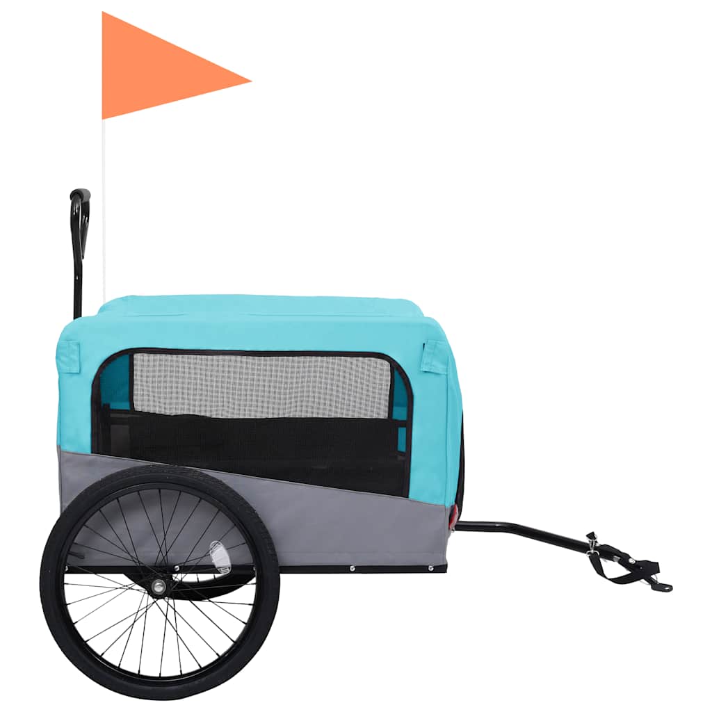 8719883868851_g_en_hd_3 vidaXL 2-in-1 Pet Bike Trailer and Jogging Stroller Blue and Grey - Image 4