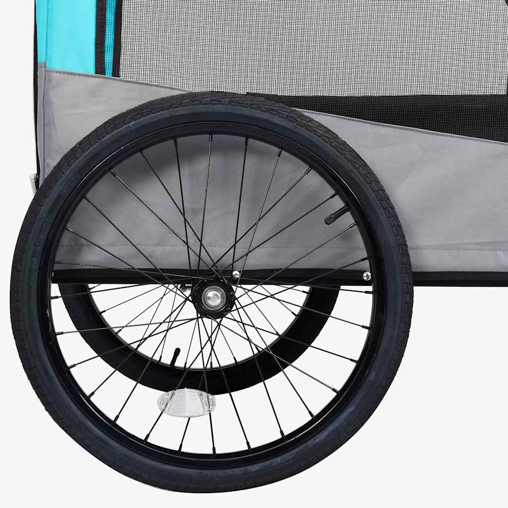8719883868851_g_en_hd_8 vidaXL 2-in-1 Pet Bike Trailer and Jogging Stroller Blue and Grey - Image 9