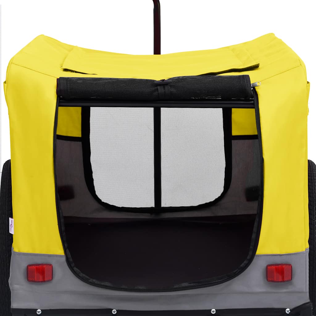 8719883868868_g_en_hd_6 vidaXL 2-in-1 Pet Bike Trailer and Jogging Stroller Yellow and Grey - Image 7