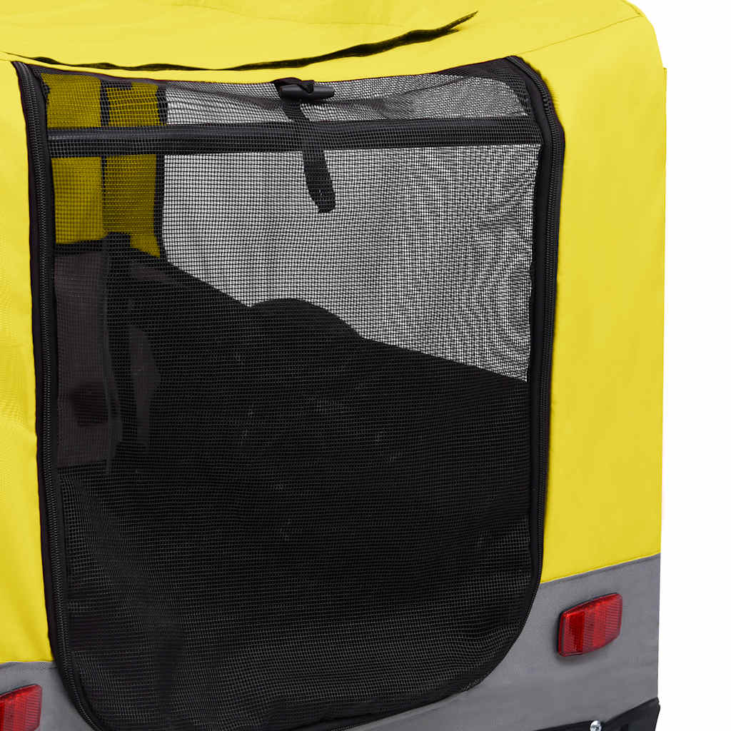 8719883868868_g_en_hd_7 vidaXL 2-in-1 Pet Bike Trailer and Jogging Stroller Yellow and Grey - Image 8