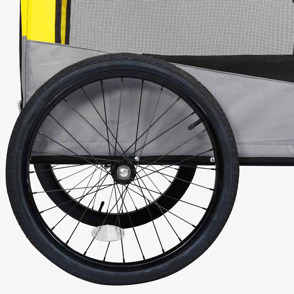 8719883868868_g_en_hd_8 vidaXL 2-in-1 Pet Bike Trailer and Jogging Stroller Yellow and Grey - Image 9