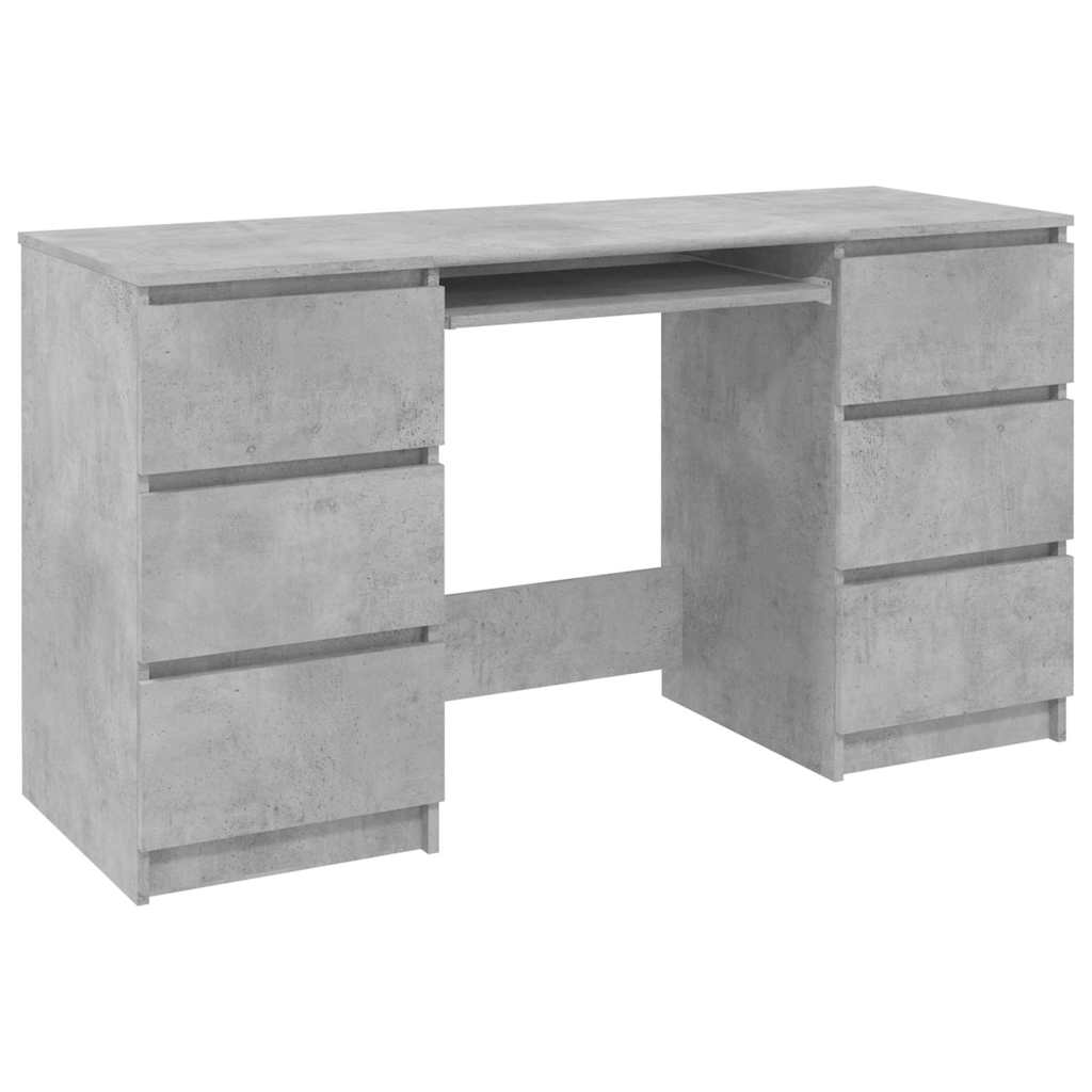 8719883869155_a_en_hd_1 vidaXL Writing Desk Concrete Grey 140x50x77 cm Engineered Wood - Image 2