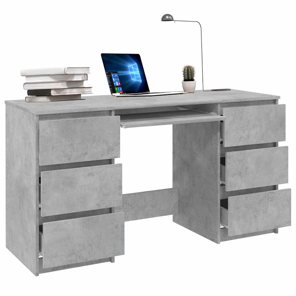 8719883869155_g_en_hd_1 vidaXL Writing Desk Concrete Grey 140x50x77 cm Engineered Wood - Image 3