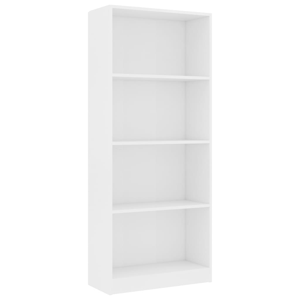 8719883869209_a_en_hd_1 vidaXL 4-Tier Book Cabinet White 60x24x142 cm Engineered Wood - Image 2