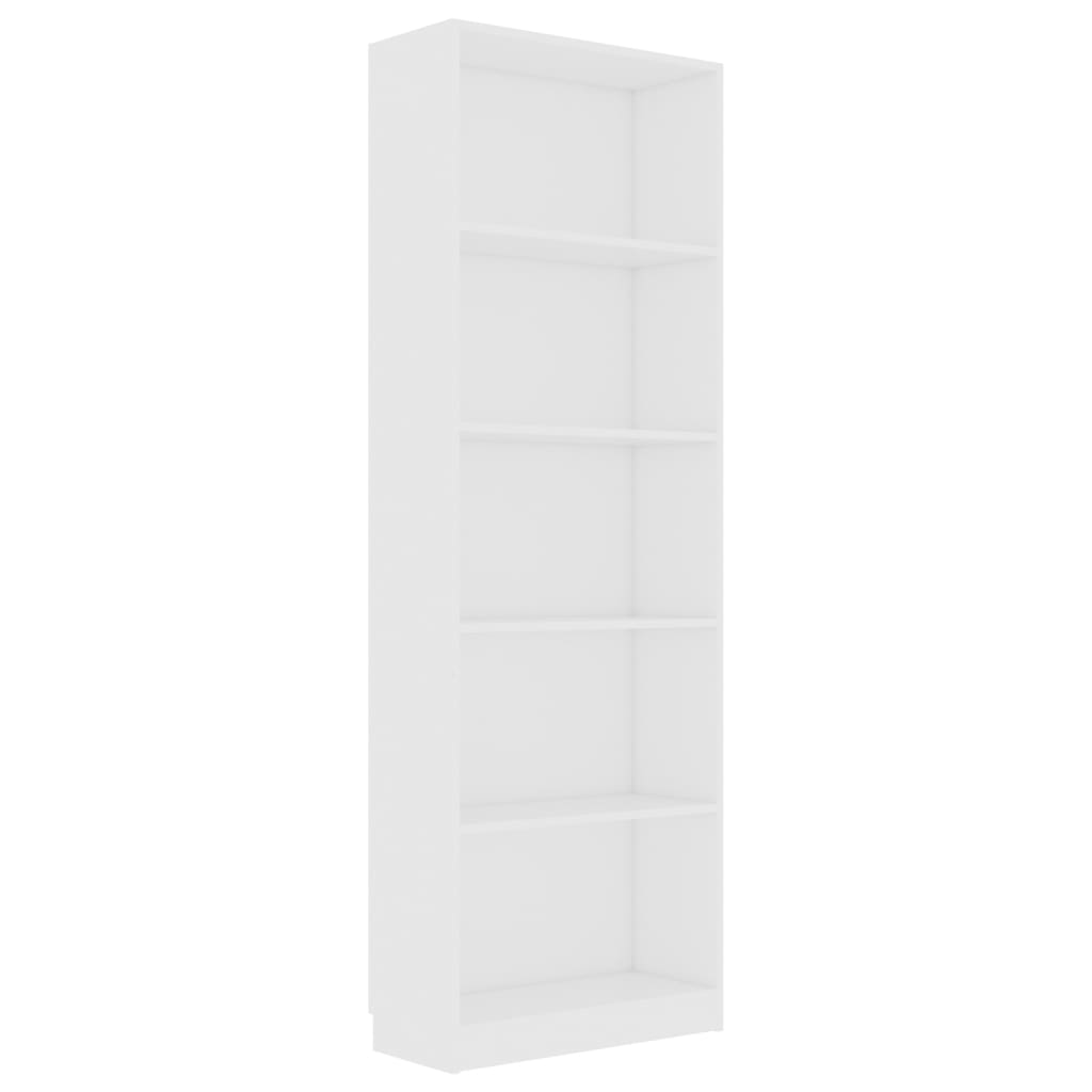 8719883869292_a_en_hd_1 vidaXL 5-Tier Book Cabinet White 60x24x175 cm Engineered Wood - Image 2