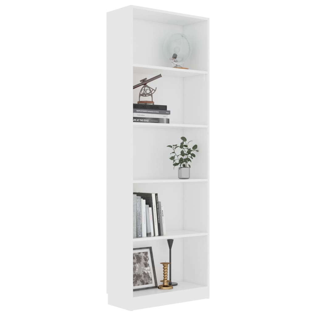 8719883869292_g_en_hd_1 vidaXL 5-Tier Book Cabinet White 60x24x175 cm Engineered Wood - Image 4