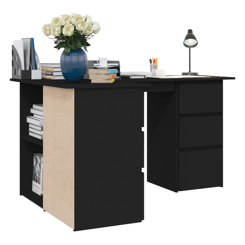 8719883869575_g_en_hd_3 vidaXL Corner Desk Black 145x100x76 cm Engineered Wood - Image 5