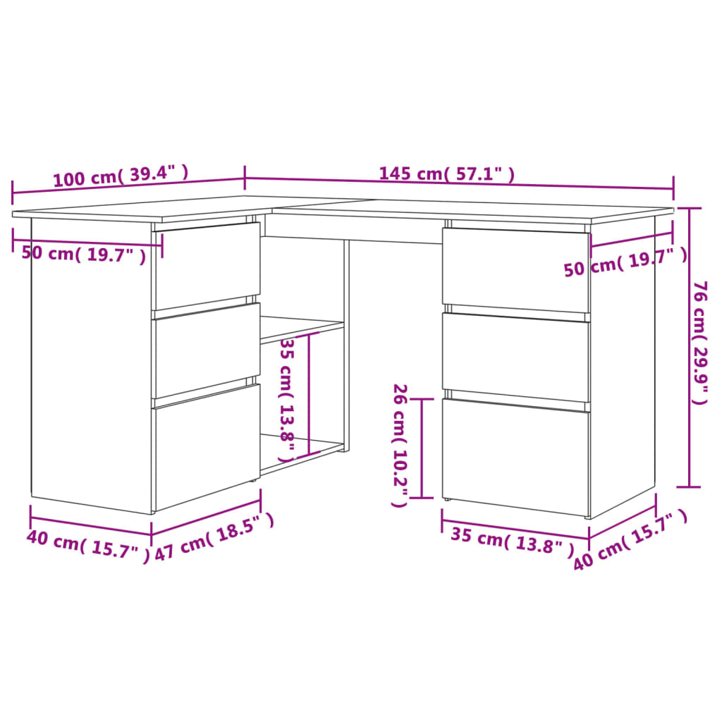 8719883869575_g_en_hd_6 vidaXL Corner Desk Black 145x100x76 cm Engineered Wood - Image 8