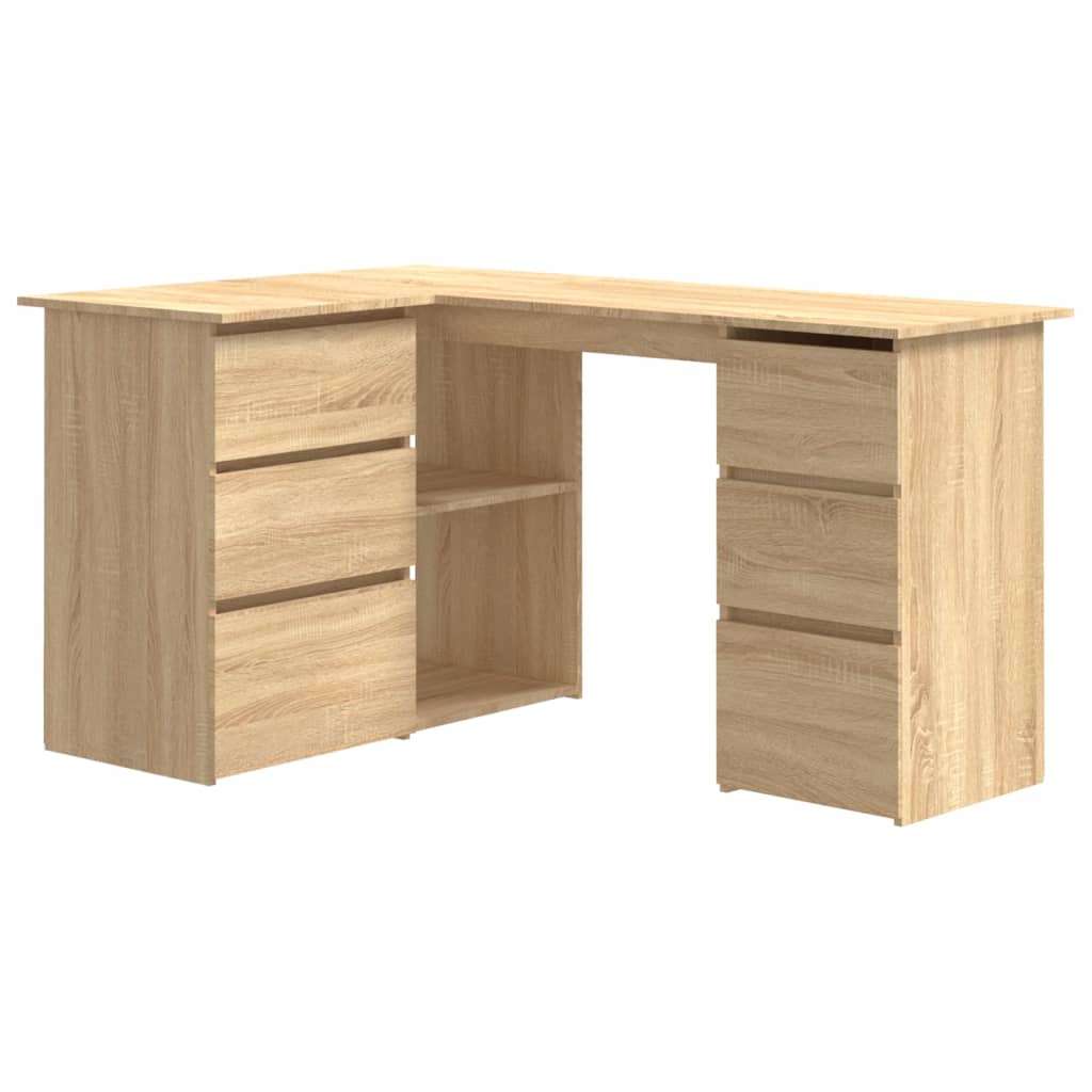 8719883869599_a_en_hd_1 vidaXL Corner Desk Sonoma Oak 145x100x76 cm Engineered Wood - Image 2