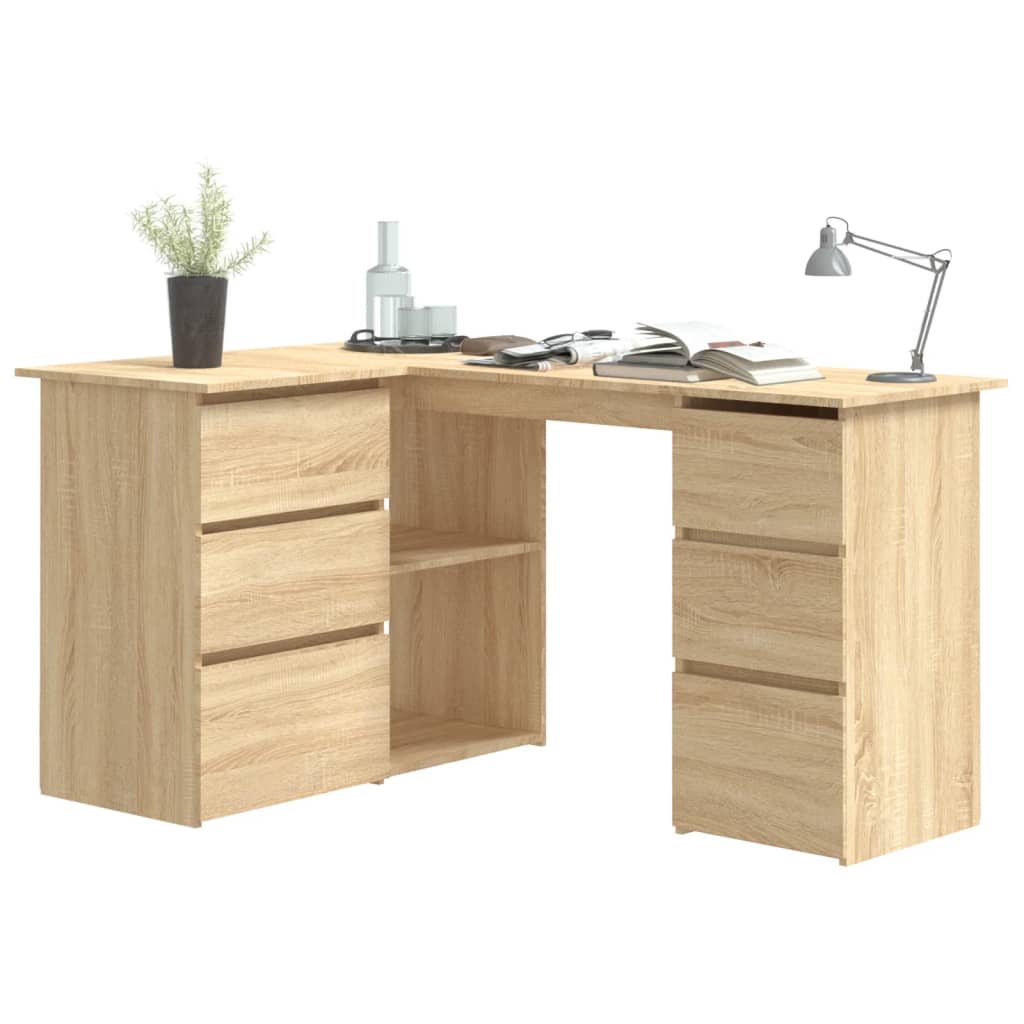 8719883869599_g_en_hd_1 vidaXL Corner Desk Sonoma Oak 145x100x76 cm Engineered Wood - Image 3