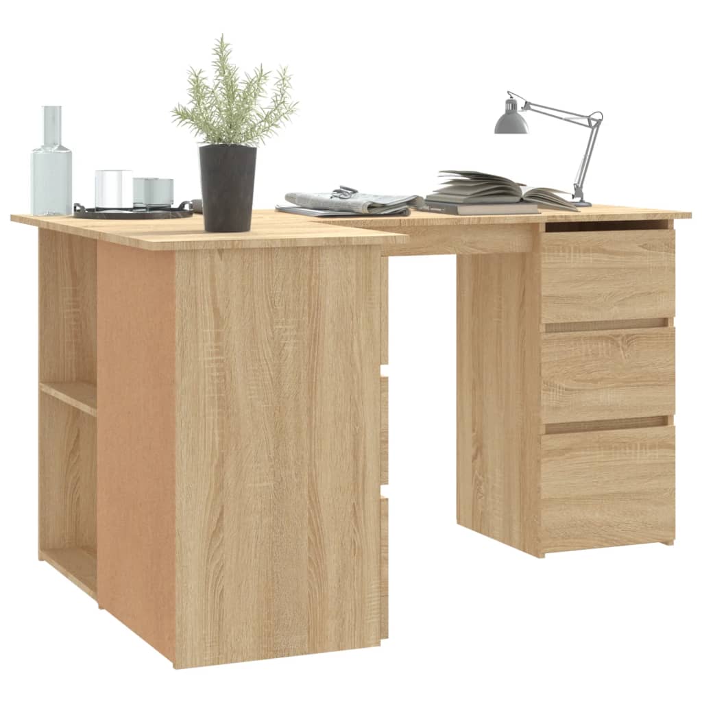 8719883869599_g_en_hd_2 vidaXL Corner Desk Sonoma Oak 145x100x76 cm Engineered Wood - Image 4