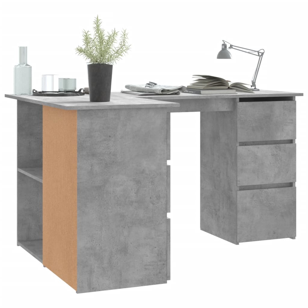 8719883869605_g_en_hd_2 vidaXL Corner Desk Concrete Grey 145x100x76 cm Engineered Wood - Image 4