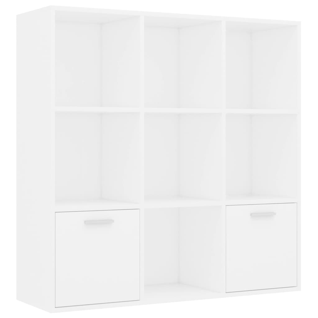 8719883869742_a_en_hd_1 vidaXL Book Cabinet White 98x30x98 cm Engineered Wood - Image 2