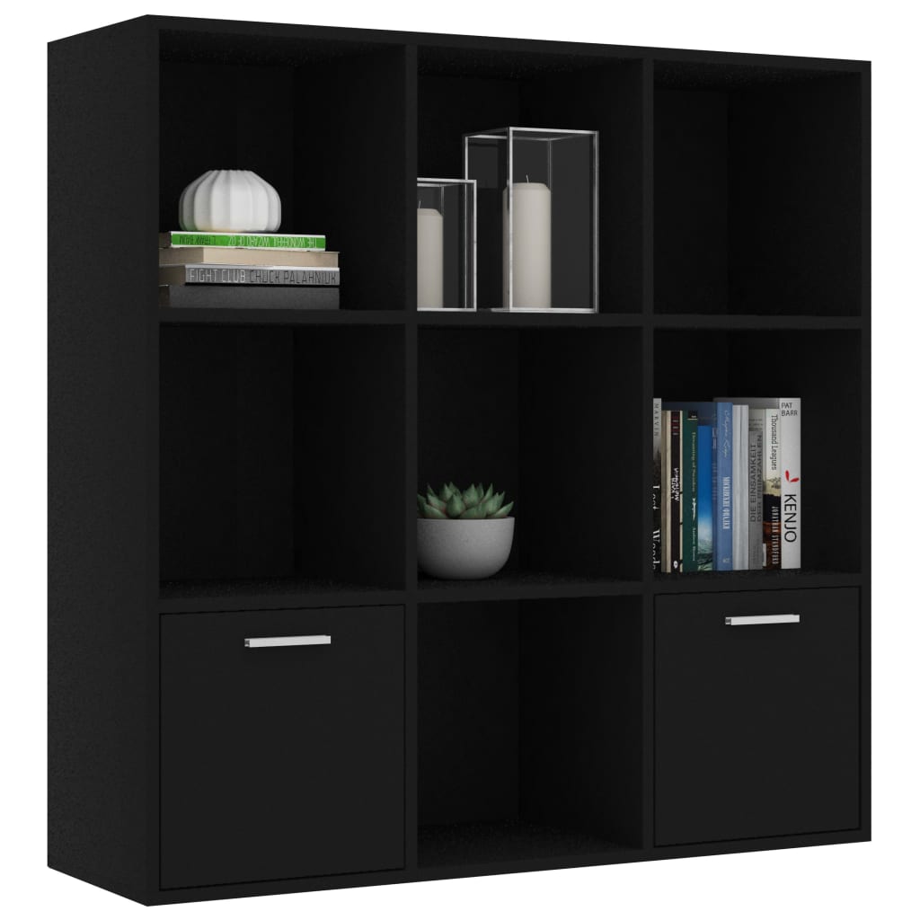 8719883869759_g_en_hd_1 vidaXL Book Cabinet Black 98x30x98 cm Engineered Wood - Image 4