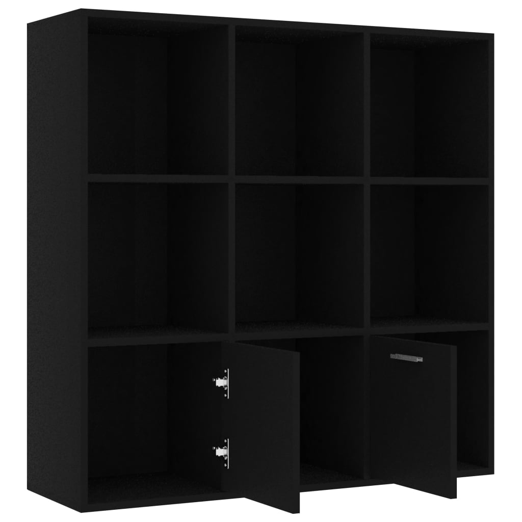8719883869759_g_en_hd_3 vidaXL Book Cabinet Black 98x30x98 cm Engineered Wood - Image 6